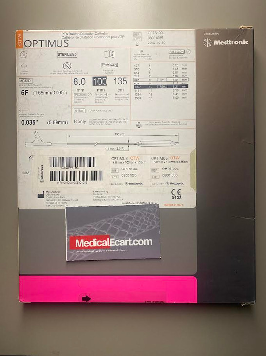 OPT6100L Medtronic OPTIMUS OTW PTA Balloon Dilatation Catheter