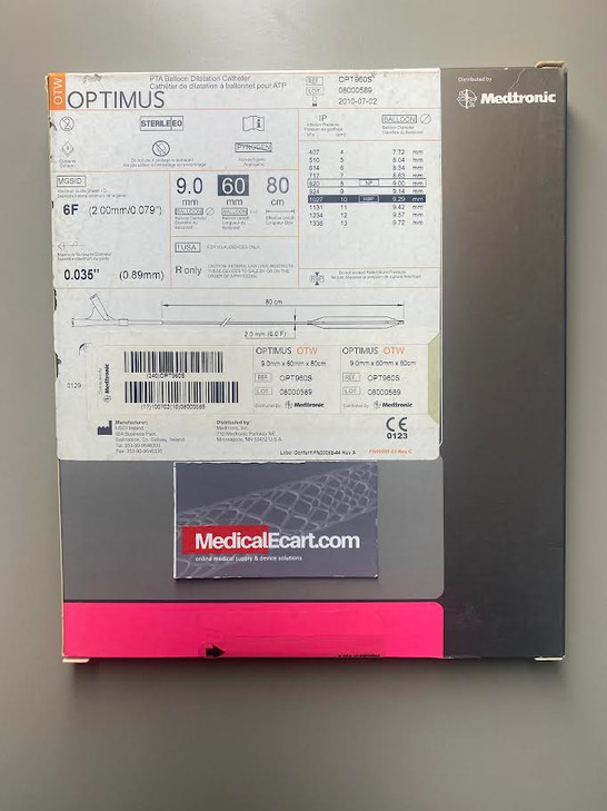 OPT960S Medtronic OPTIMUS OTW PTA Balloon Dilatation Catheter