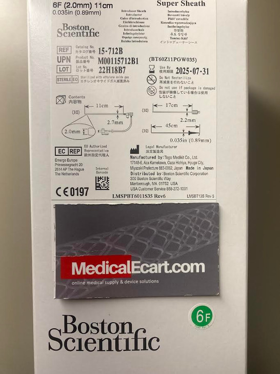 BOSTON SCIENTIFIC Super Sheath™ 15-712B Introducer Sheath Set