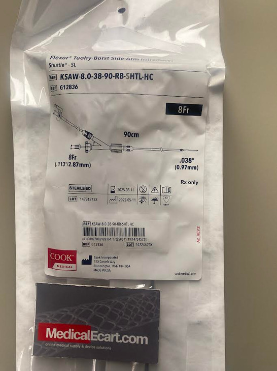 Flexor SHUTTLE Tuohy-Borst Sidearm Introducer