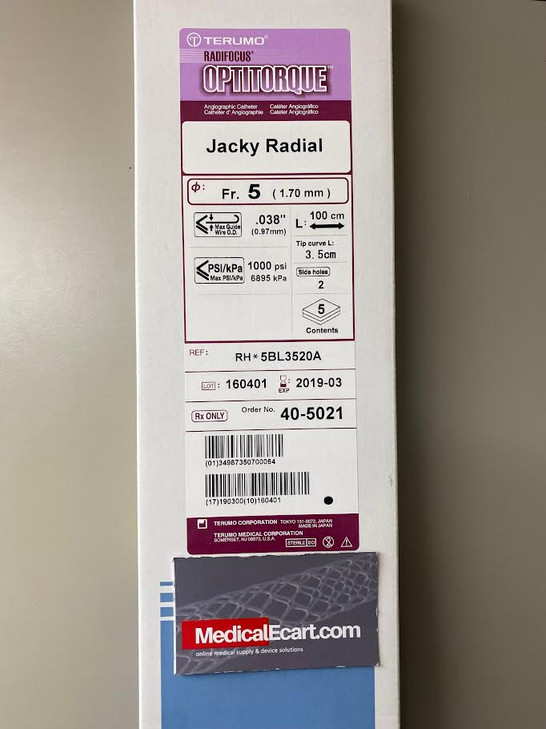 TERUMO RH*5BL3520A , 40-5021 Radifocus® Optitorque® Angiographic Catheter