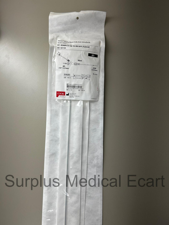 Cook Medical Flexor Tuohy-Borst Side-Arm Introducer - Shuttle Select (KSAW-6.0-38-90-RB-SHTL-FLEX-HC/G31138)