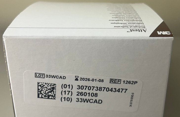 3M™ Attest™ Steam Biological Indicator, Model 1262P – Pack of 25 Vials