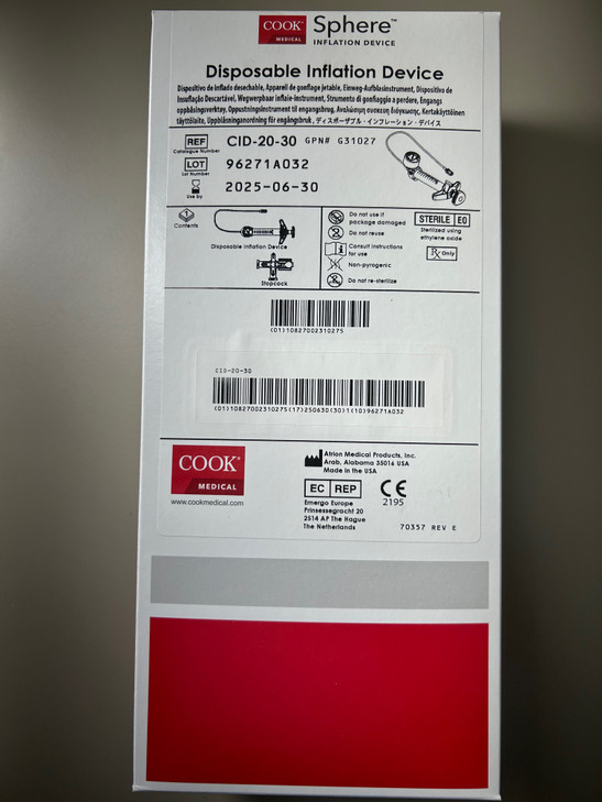 Cook Sphere Inflation Device (CID-20-30)