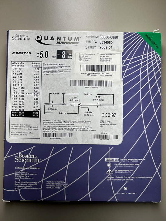 Boston Scientific Quantum Maverick Monorail 5.0mm x 8.0mm 38080-0850