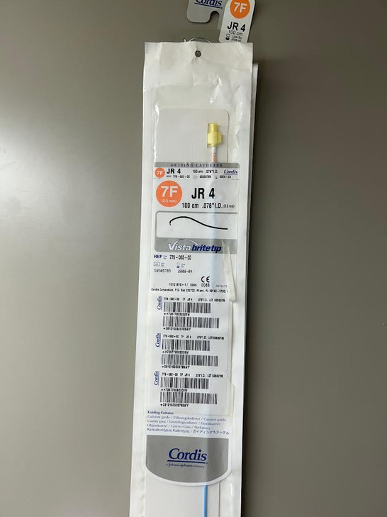 Cordis VISTA BRITE TIP 7F JR4 GUIDING CATHETER 778-082-00
