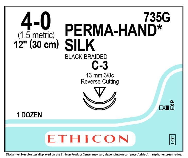 Ethicon 735G PERMA-HAND Silk Suture