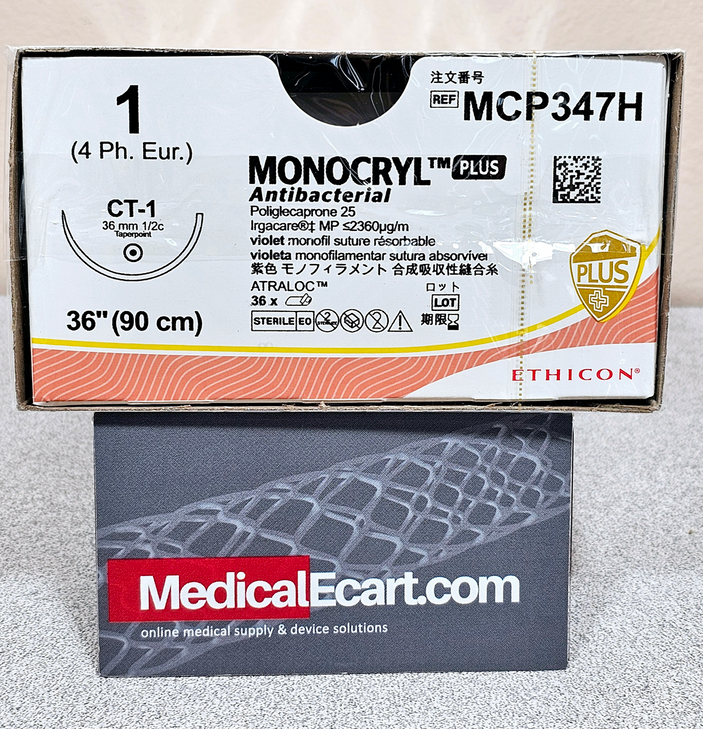 Ethicon MCP347H MONOCRYL® Plus Antibacterial (poliglecaprone 25) Suture