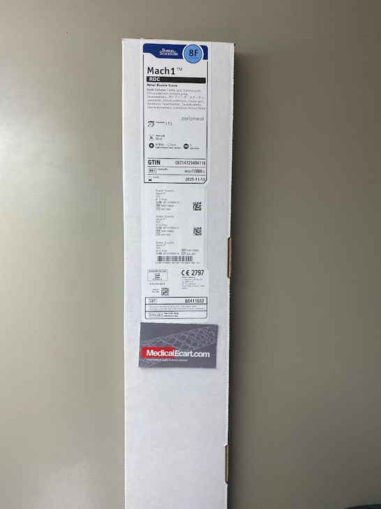 Boston Scientific M001198660 MACH 1™ Guide Catheter, 8 Fr, 55 cm, 0.091 in (2.3 mm) ID, RDC Tip Shape, Box of 01