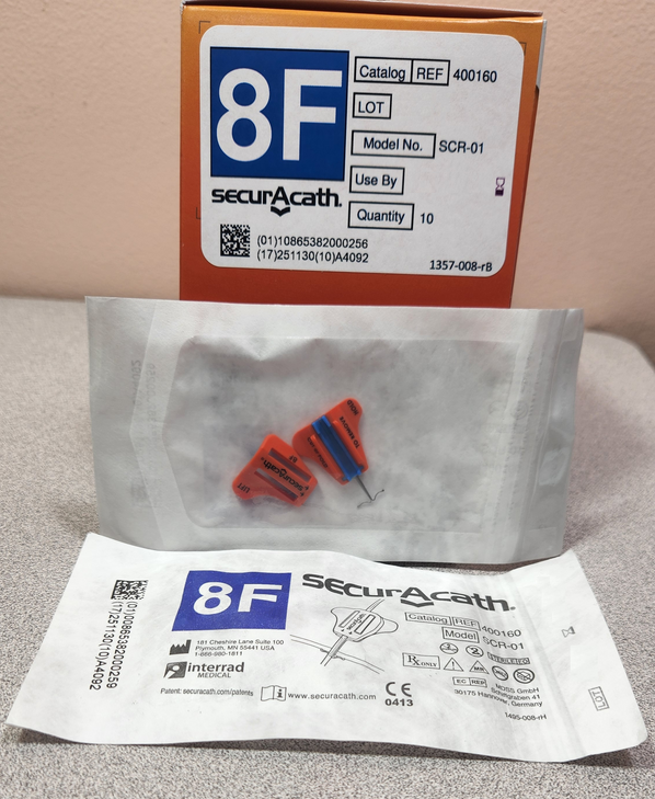 400160 SecurAcath® 8 Fr Subcutaneous Anchor Securement Systems, Box of 10