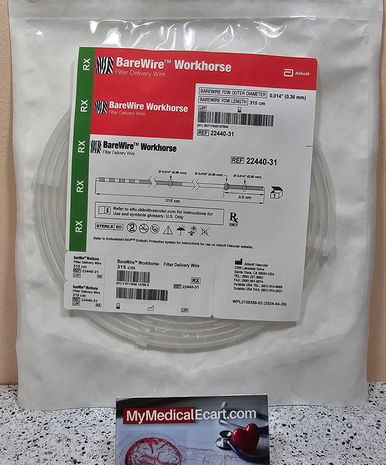 Abbott 22440-31 BareWire Workhorse Filter Delivery Wire 315 cm. Box of 5