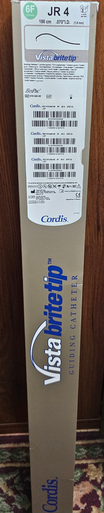 Cordis 6700820 VISTA BRITE TIP  JR4 Guiding Catheter, 6Fr, 100cm, 670-082-0E