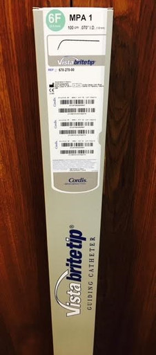 Cordis 67027000, VISTA BRITE TIP®, 670-270-00, Guiding Catheter, 6Fr MPA 1 100 cm (670-270-00M)