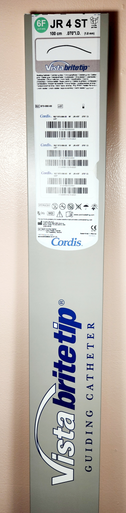 Cordis 670-090-00, VISTA BRITE TIP®, JR 4 ST, PTFE Nylon Guiding Catheter, 670-090-00, 100CM, 6FR, box of 1