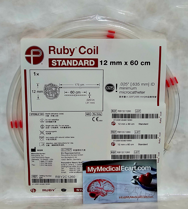 Penumbra RBY2C1260 Ruby® Coil STANDARD 12mm x 60cm. Box of 01