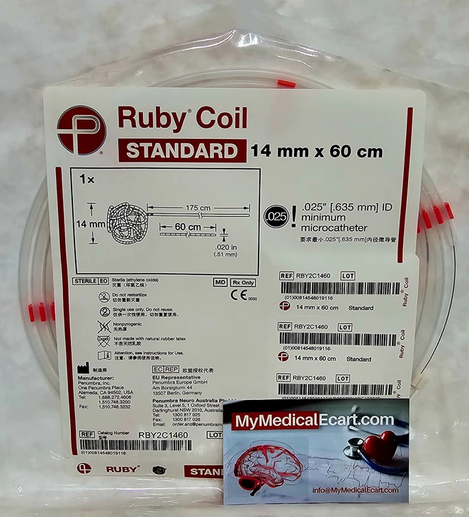 Penumbra RBY2C1460 Ruby® Coil STANDARD 14mm x 60cm. Box of 01