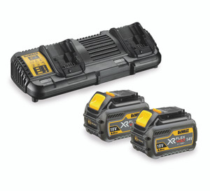 KIT VAN 2X 18-54V XR LI-ION FLEXVOLT BATTERIJEN 6AH + LADER DCB132T2 KIT VAN 2X 18-54V XR LI-ION FLEXVOLT BATTERIJEN 6AH + LADER DCB132T2