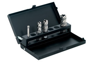 HSS-KERNBOOR-SET 3-DELIG 30MM WELDON-SCHACHT 19MM 3/4"