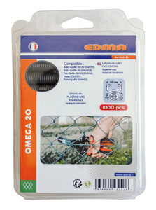 KRAMMEN OMEGA 20 GRIJS GEPLASTIFICEERD PER 1000 ST KRAMMEN OMEGA 20 GRIJS GEPLASTIFICEERD PER 1000 ST