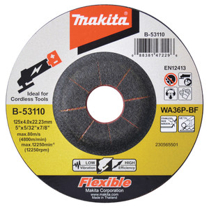 FLEXIBELE AFBRAAMSCHIJF 125X4,0X22,23MM