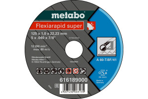 DOORSLIJPSCHIJF FLEXIARAPID SUPER Ø 125X1,0X22,23MM VOOR STAAL