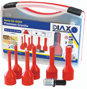 DROOGBOORSET 7-DELIG - M14 - Ø 2X6, 2X8, 1X10, 1X12 MM + ADAPTER / L = 35 MM