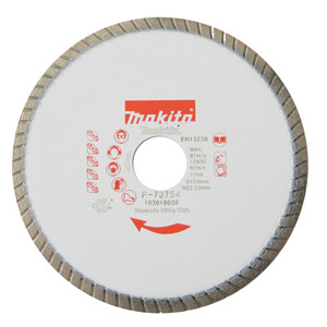 ULTRA FIJNE TURBO VOLLEBANDSCHIJF VOOR TEGELS Ø115X22,23MM