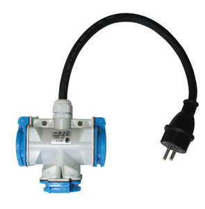 FICHE FEMELLE TRIPLE - CÂBLE 10 M