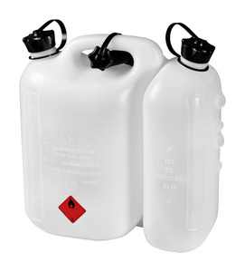 DUBBELE JERRYCAN 5 L BENZINE EN 3 L OLIE
