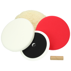 SET DEPOLISSAGE VELCRO, PEAU D'AGNEAU, MOUSSE BLANCHE ET ROUGE