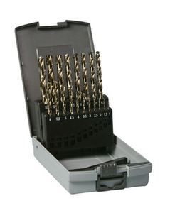 CASSETTE FORETS 19 PIÈCES HSS-CO DIN 338 