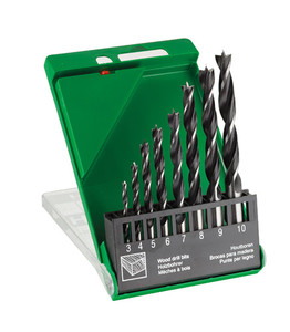 8-DELIG SET HOUT SPIRAALBOREN (3-10MM)