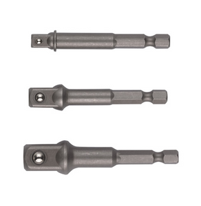 ADAPTATEUR SET 3 PIECES (1/4 "SIX => 1/2", 3/8 ", 1/4" CARRE AVEC BILLE ADAPTATEUR SET 3 PIECES (1/4 "SIX => 1/2", 3/8 ", 1/4" CARRE AVEC BILLE