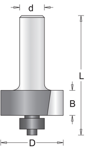 FRAISE 6 MM AVEC ROULEMENT INFERIEUR 31.7X50X9.5