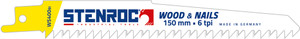 RECIPROZAAGBLAD WOOD - BI-METAL (5ST)- WS400BI, 150X19X1,27MM X 6TPI (EX LX20572-656R) RECIPROZAAGBLAD WOOD - BI-METAL (5ST)- WS400BI, 150X19X1,27MM X 6TPI (EX LX20572-656R)