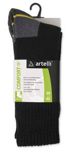 CHAUSSETTE COMFORT NOIR ARTELLI(2PAIRES)