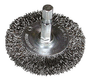 BROSSE RONDE 100X0.3 PORTE OUTIL 1/4 "AVEC FIL ONDULES