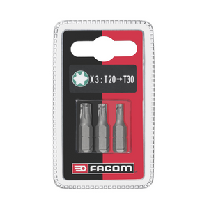 LOT DE 3 EMBOUTS 25MM T20-30