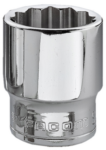 DOUILLE 3/8' 12 PANS DE 17 MM