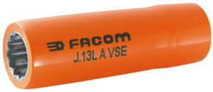 DOUILLE 3/8 LONGUE ISOLEE 18MM