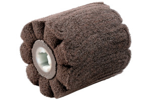 SLIJPWALS MET GEGOLFD VLIES 100X100MM P 180 SLIJPWALS MET GEGOLFD VLIES 100X100MM P 180