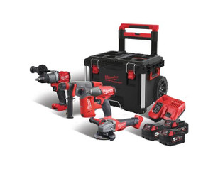 Milwaukee M18 Li-Ion accu 4-delige combiset
