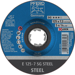 AFBRAAMSCHIJF E 125-7 SG STEEL/X-LOCK