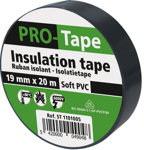 ISOLATIETAPE 50 MM X 20M X 0,15MM, VDE / ZWART ISOLATIETAPE 50 MM X 20M X 0,15MM, VDE / ZWART