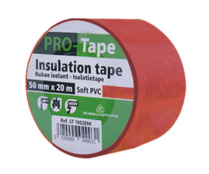 ISOLATIETAPE 50 MM X 20M X 0,15MM, VDE / ROOD ISOLATIETAPE 50 MM X 20M X 0,15MM, VDE / ROOD