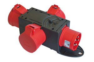 COFFRET DE DISTRIBUTION CEE - IN : CEE 32A 5P 6H 400 V / OUT : 3XCEE 32A 5P 6H  400V COFFRET DE DISTRIBUTION CEE - IN : CEE 32A 5P 6H 400 V / OUT : 3XCEE 32A 5P 6H  400V