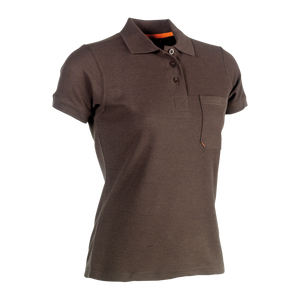 FREYA POLO KORTE MOUWEN DAMES BRUIN XL