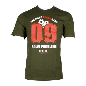 WORKING CLASS T-SHIRT KORTE MOUWEN KAKI XXL