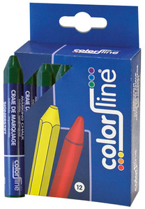 CRAIE DE CIRE À BASE DE PARAFFINE - HEXAGONALE - VERT - PAR 12 PCS