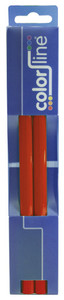 SCHRIJNWERKERSPOTLOOD "PRO 101", OVALE VORM, ROOD GELAKT - 24 CM - PER 2 STUKS